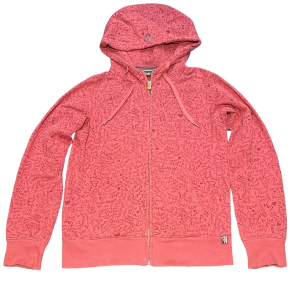 Y2K RARE TNA women's pink "love TNA" graphic hoodie, size small. - Picture 1 of 5